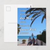 Postkarte „Unser Ziel: das Meer“ Briefkaart (Voorkant / Achterkant)
