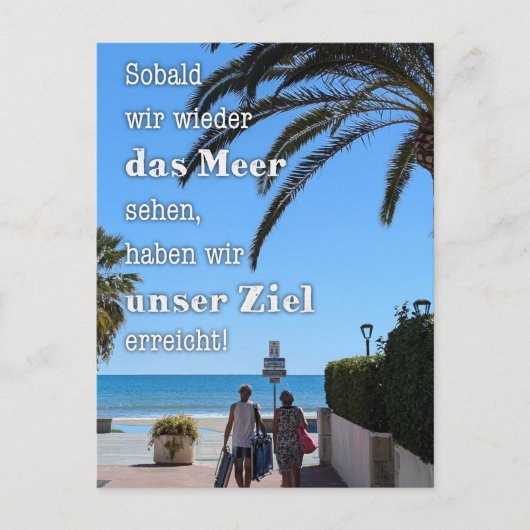 Postkarte „Unser Ziel: das Meer“ Briefkaart (Voorkant)