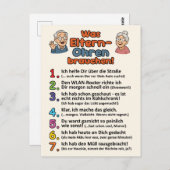 Postkarte „Was Eltern-Ohren brauchen“  Briefkaart (Voorkant / Achterkant)