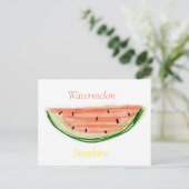 Postkarte "Wassermelone", Aquarell, Daniela Elia Briefkaart (Staand voorkant)