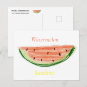 Postkarte "Wassermelone", Aquarell, Daniela Elia Briefkaart (Voorkant / Achterkant)