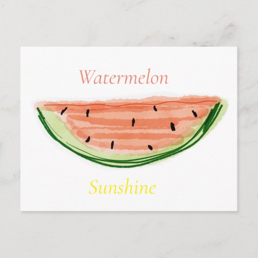 Postkarte "Wassermelone", Aquarell, Daniela Elia Briefkaart (Voorkant)