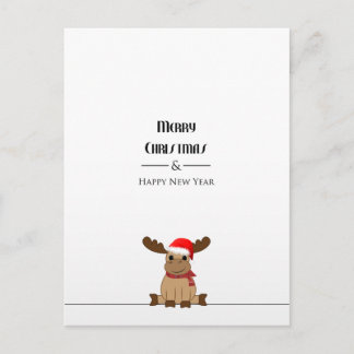 Postkarte Weihnachten Elch Briefkaart