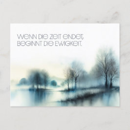 Postkarte "Wenn die Zeit endet ..." Briefkaart