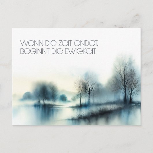 Postkarte "Wenn die Zeit endet ..." Briefkaart (Voorkant)