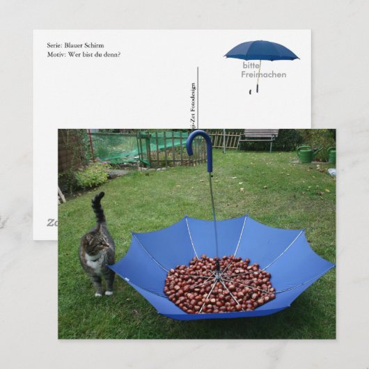 Postkarte - wer bist du denn? briefkaart (Voorkant / Achterkant)