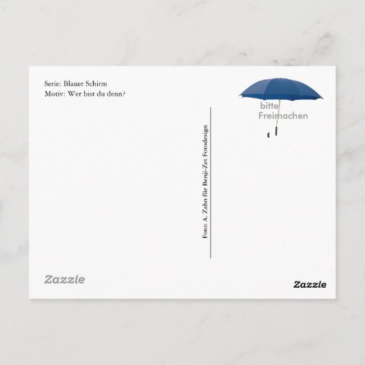 Postkarte - wer bist du denn? briefkaart (Achterkant)