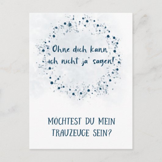 Postkarte - Willst du mein Trauzeuge sein Briefkaart (Voorkant)