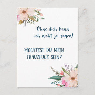 Postkarte - Willst du mein Trauzeuge sein Briefkaart