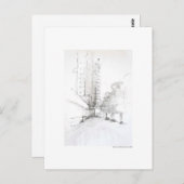 Postkarte Zeichnung Bleistift Hannover Landschaft Briefkaart (Voorkant / Achterkant)