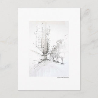 Postkarte Zeichnung Bleistift Hannover Landschaft Briefkaart