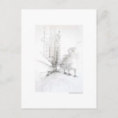 Postkarte Zeichnung Bleistift Hannover Landschaft Briefkaart (Voorkant)