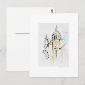 Postkarte Zeichnung Bleistift Hannover Landschaft Briefkaart (Voorkant / Achterkant)