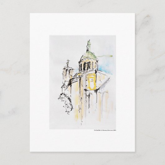 Postkarte Zeichnung Bleistift Hannover Landschaft Briefkaart (Voorkant)