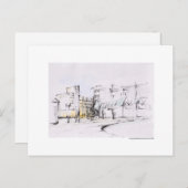 Postkarte Zeichnung Bleistift Hannover Landschaft Briefkaart (Voorkant / Achterkant)