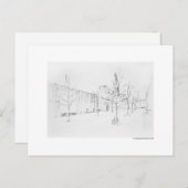 Postkarte Zeichnung Bleistift Hannover Landschaft Briefkaart (Voorkant / Achterkant)