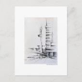 Postkarte Zeichnung Bleistift Hannover Landschaft Briefkaart (Voorkant)