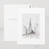 Postkarte Zeichnung Bleistift Hannover Landschaft Briefkaart (Voorkant / Achterkant)