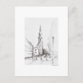 Postkarte Zeichnung Bleistift Hannover Landschaft Briefkaart (Voorkant)