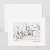 Postkarte Zeichnung Bleistift Hannover Landschaft Briefkaart (Voorkant / Achterkant)