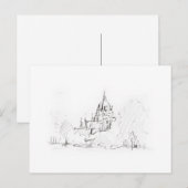 Postkarte Zeichnung Bleistift Hannover Landschaft Briefkaart (Voorkant / Achterkant)