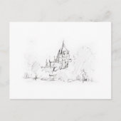 Postkarte Zeichnung Bleistift Hannover Landschaft Briefkaart (Voorkant)