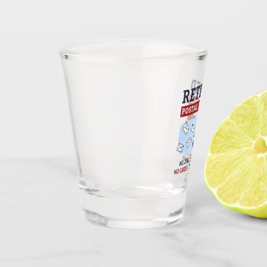 Postkoerier Postbeambte Medewerker Pensionering Shot Glas (Links)