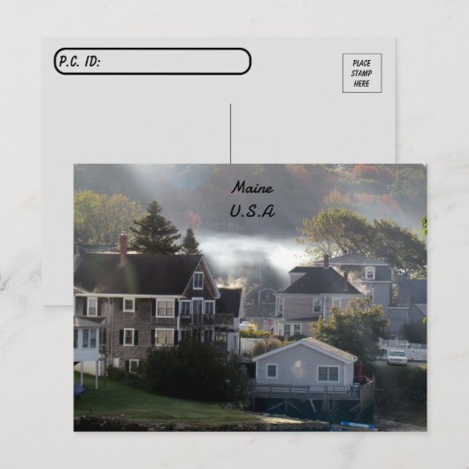 Postkruising - Foggy Maine Morning Briefkaart (Voorkant / Achterkant)