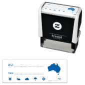 Postkruising-ID AU Australië Weatherdatum Zelfinktende Stempel (In situ)