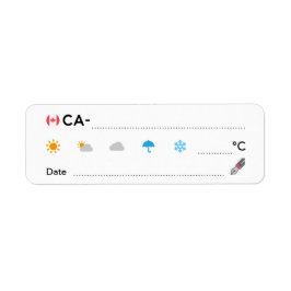 Postkruising-ID CA Canada Weatherdatum ラ ル Etiket
