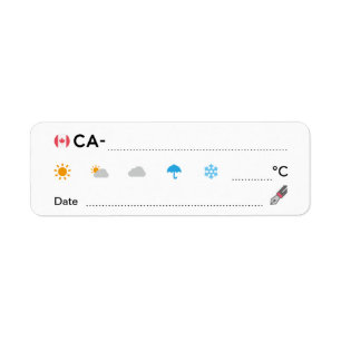 Postkruising-ID CA Canada Weatherdatum ラ ル Etiket