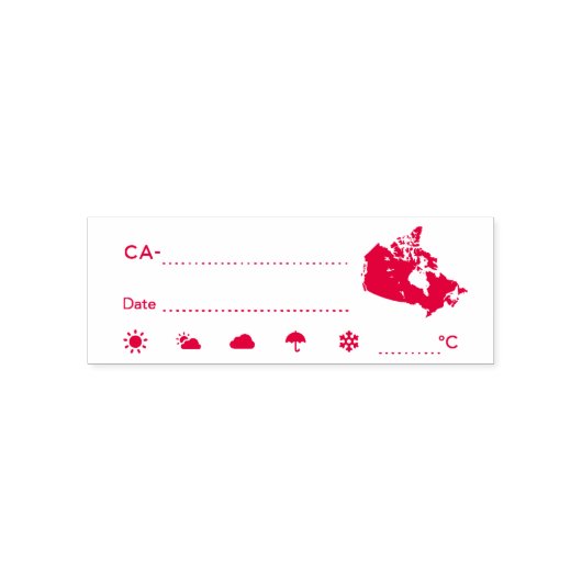 Postkruising-ID CA Canada Weatherdatum Zelfinktende Stempel (Design)