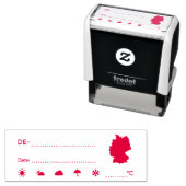 Postkruising ID DE Germany Weather Date Zelfinktende Stempel (In situ)