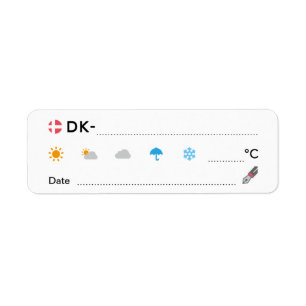 Postkruising ID DK Denemarken Weatherdatum ラ ル ベ Etiket