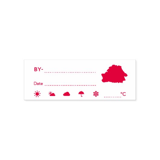 Postkruising-ID DOOR Wit-Rusland Weatherdatum Zelfinktende Stempel (Design)