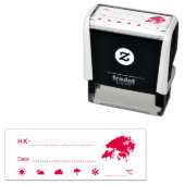 Postkruising ID HK Hong Kong 香 港 Weatherdatum Zelfinktende Stempel (In situ)