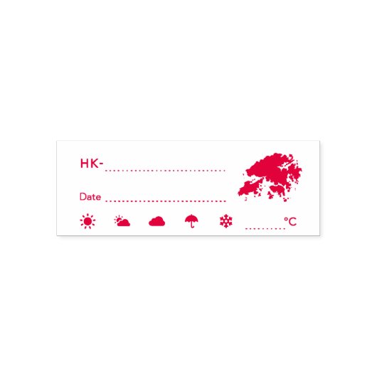 Postkruising ID HK Hong Kong 香 港 Weatherdatum Zelfinktende Stempel (Design)
