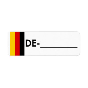 Postkruising ID Label Duitsland "Vlagstijl"