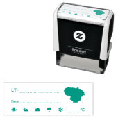 Postkruising ID LT Litouwen Lietuva Weatherdatum Zelfinktende Stempel (In situ)