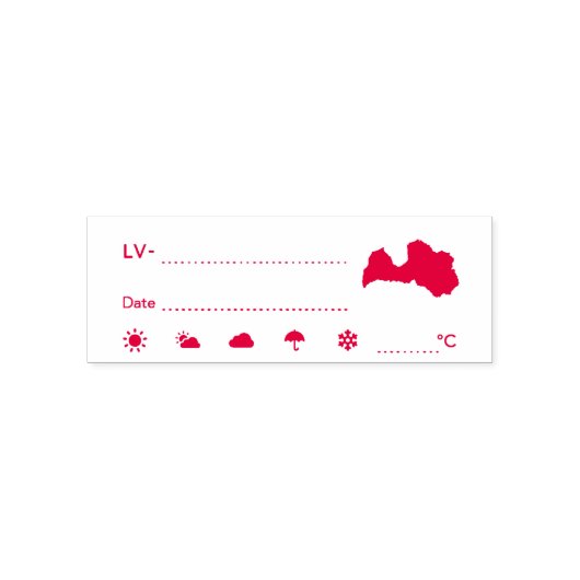 Postkruising ID LV Letland Latvija Weather Datum Zelfinktende Stempel (Design)