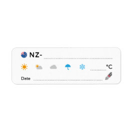 Postkruising ID NZ Nieuw-Zeeland Weatherdatum ラ ル Etiket
