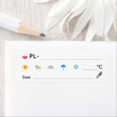 Postkruising ID PL Polen Polska Weather Date ラ ル Etiket (Insitu)