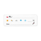Postkruising ID PL Polen Polska Weather Date ラ ル Etiket (Voorkant)