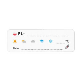 Postkruising ID PL Polen Polska Weather Date ラ ル Etiket