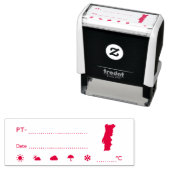 Postkruising ID PT Portugal Weer Datum Zelfinktende Stempel (In situ)