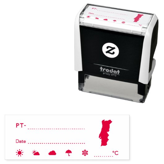 Postkruising ID PT Portugal Weer Datum Zelfinktende Stempel (In situ)