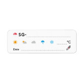 Postkruising ID SG Singapore Weether Datum ラ ベ ル Etiket (Voorkant)