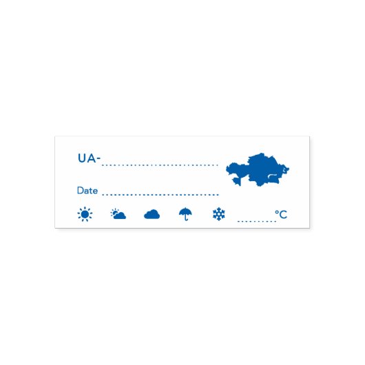 Postkruising-ID UA Oekraïne У р а ї́ Weatherdatum Zelfinktende Stempel (Design)
