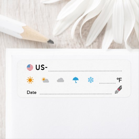 Postkruising-ID US America Weather Date ラ ル Etiket (Insitu)