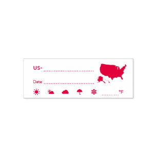 Postkruising-ID US America Weather Date Zelfinktende Stempel